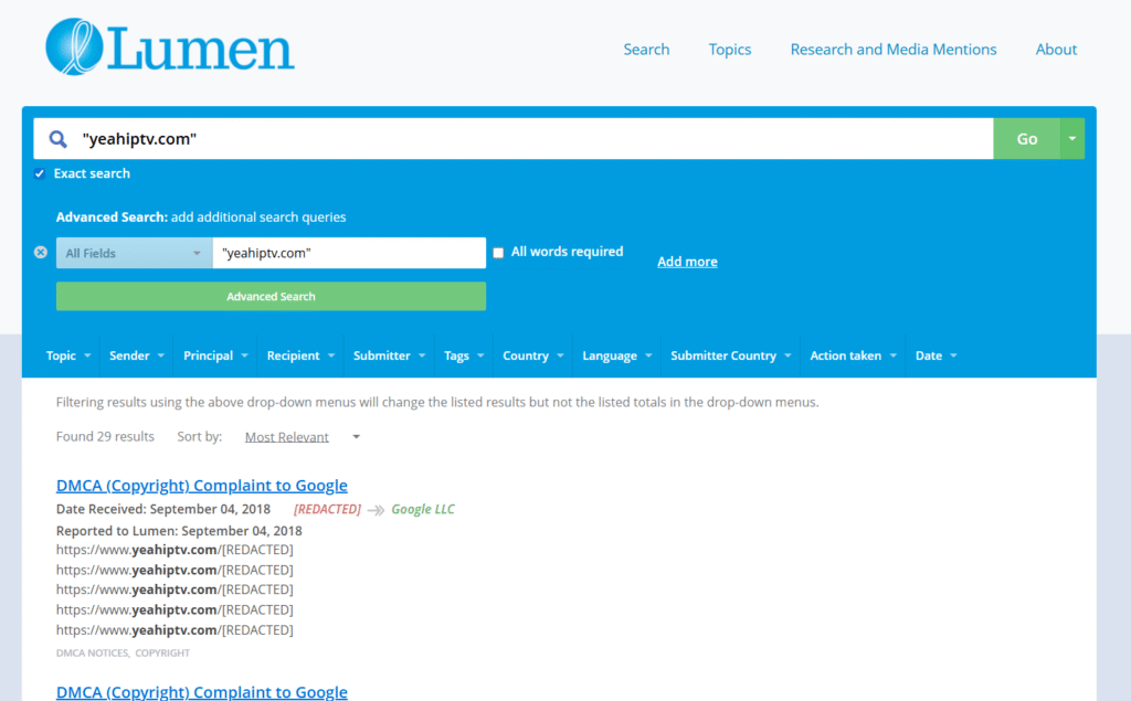 Avoid YeahIPTV.com – Illegal IPTV Warning